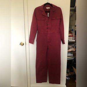 Madewell Red Utility Jumpsuit